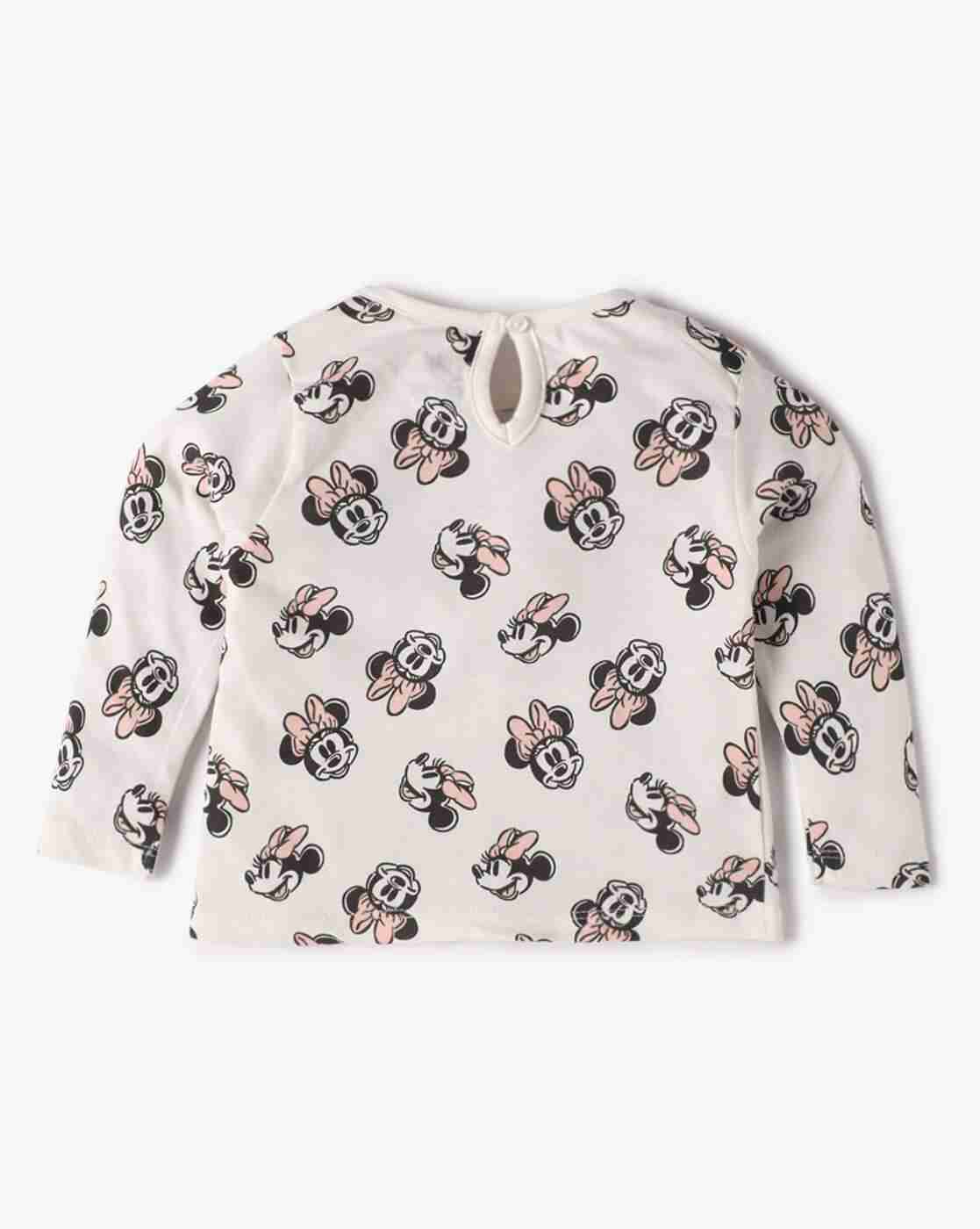 INF FRENDZ | Girls Minnie Mouse Print Top & Dungaree Dress Set|2