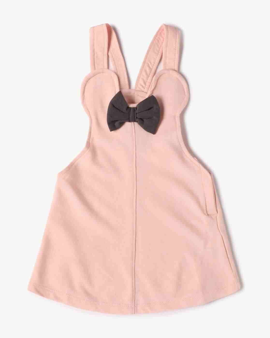 INF FRENDZ | Girls Minnie Mouse Print Top & Dungaree Dress Set|3