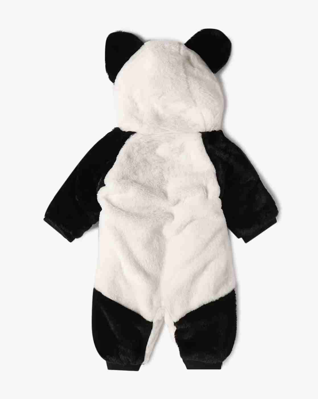 INF FRENDZ | Boys Fur Panda Hooded Romper