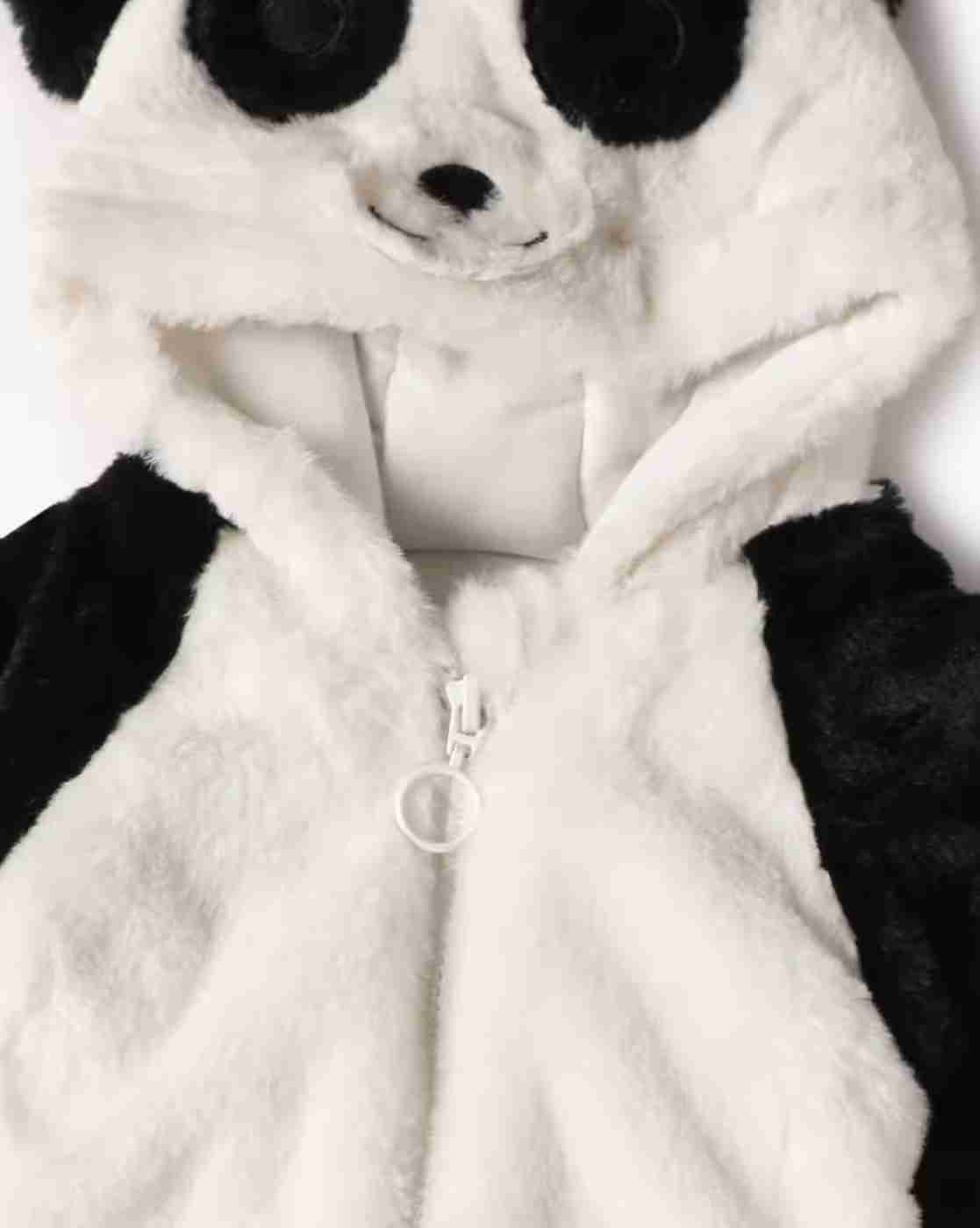 INF FRENDZ | Boys Fur Panda Hooded Romper|2