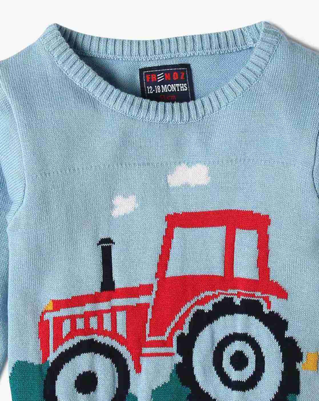 INF FRENDZ | Patterned Round-Neck Sweater|2