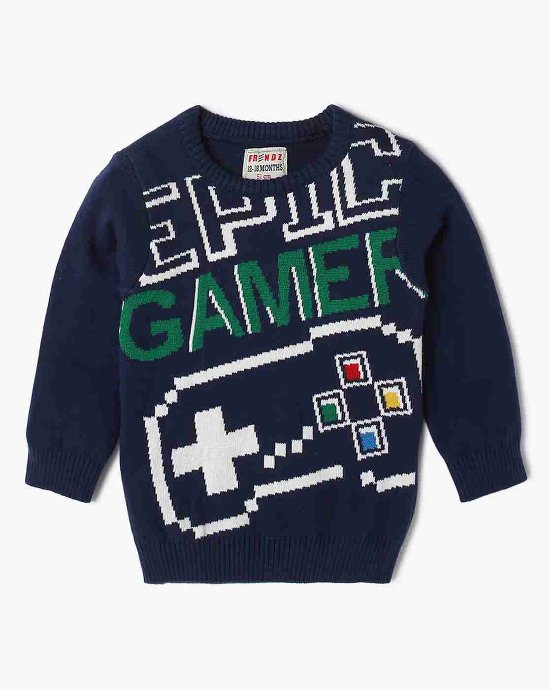 INF FRENDZ | Typographic Round-Neck Sweater|0