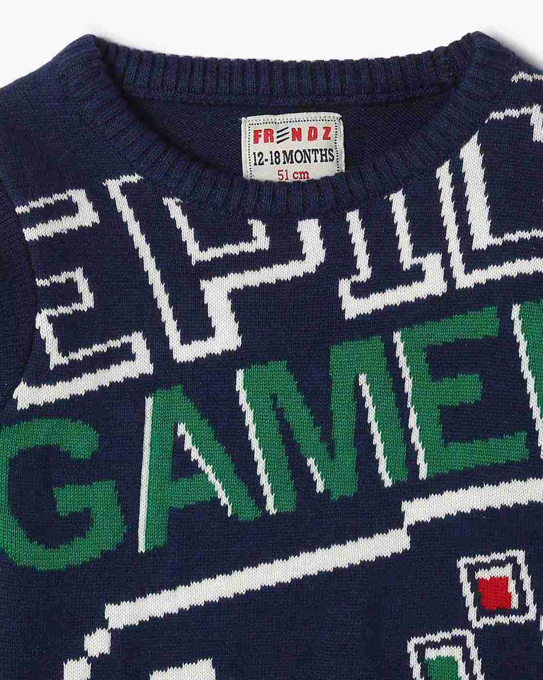 INF FRENDZ | Typographic Round-Neck Sweater|2