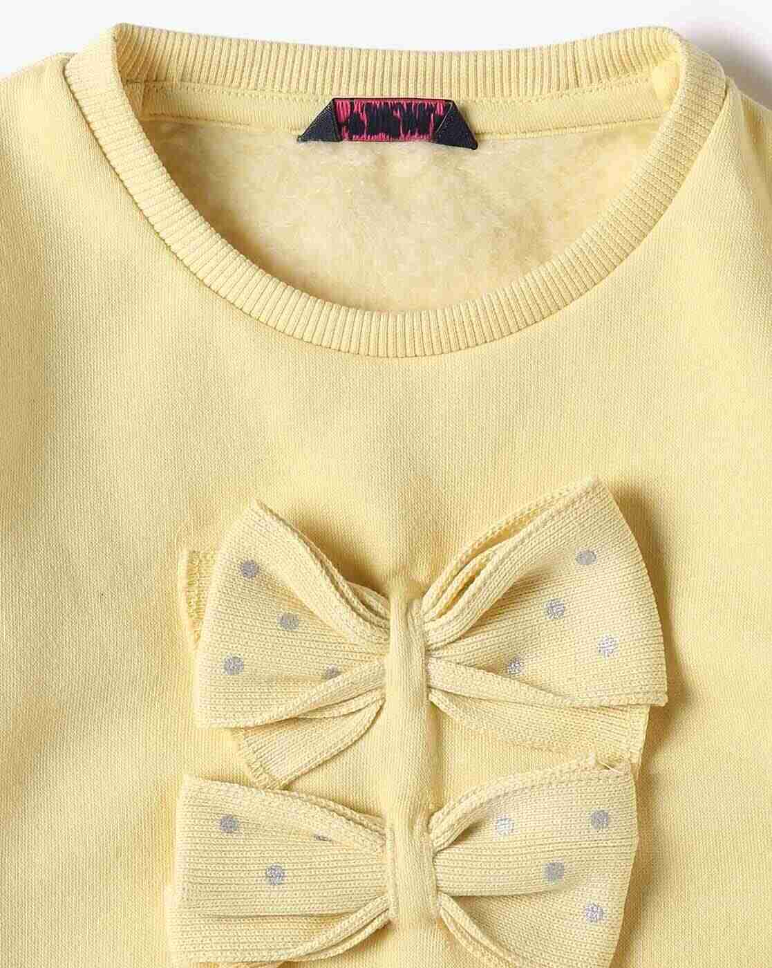 INF FRENDZ | Round-Neck Bow Sweatshirt|2