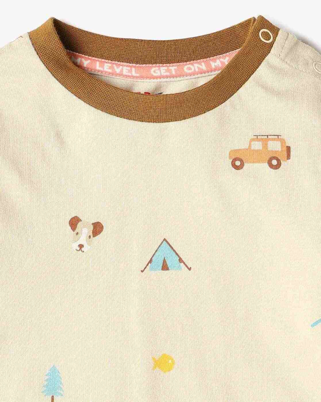 INF FRENDZ | Boys Regular Fit Dungaree with Graphic Print T-Shirt|5