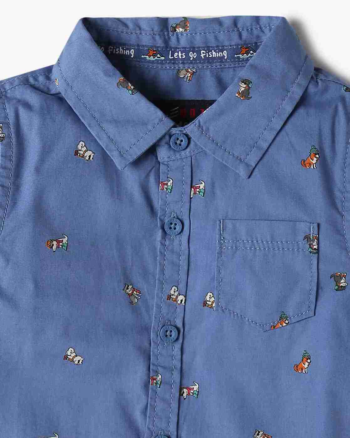 INF FRENDZ | Boys Printed Regular Fit Cotton Twofer Shirt|5