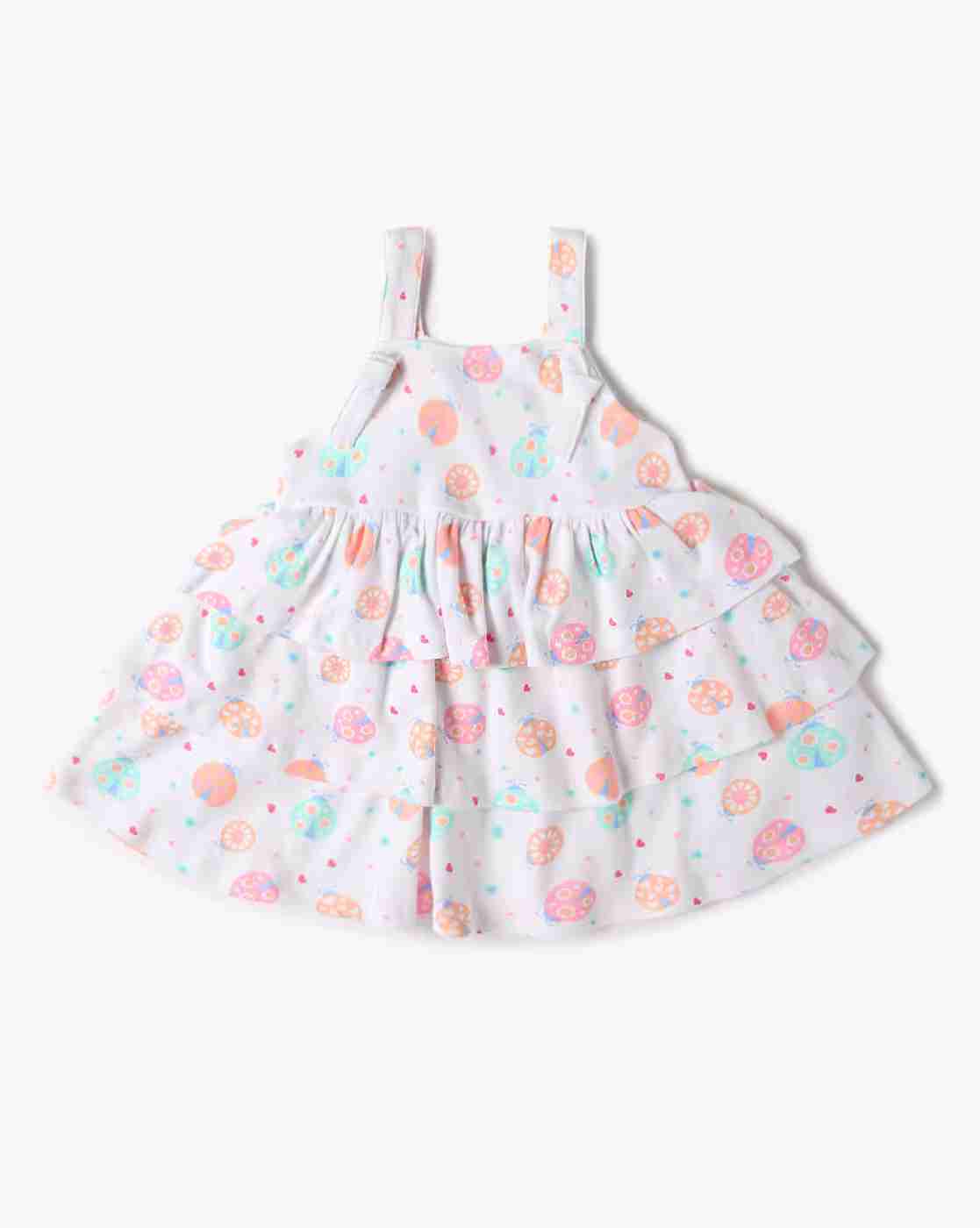 INF FRENDZ | Girls Floral Print Cotton Fit & Flare Dress with Top|3