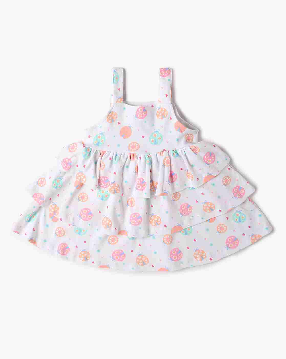 INF FRENDZ | Girls Floral Print Cotton Fit & Flare Dress with Top|4