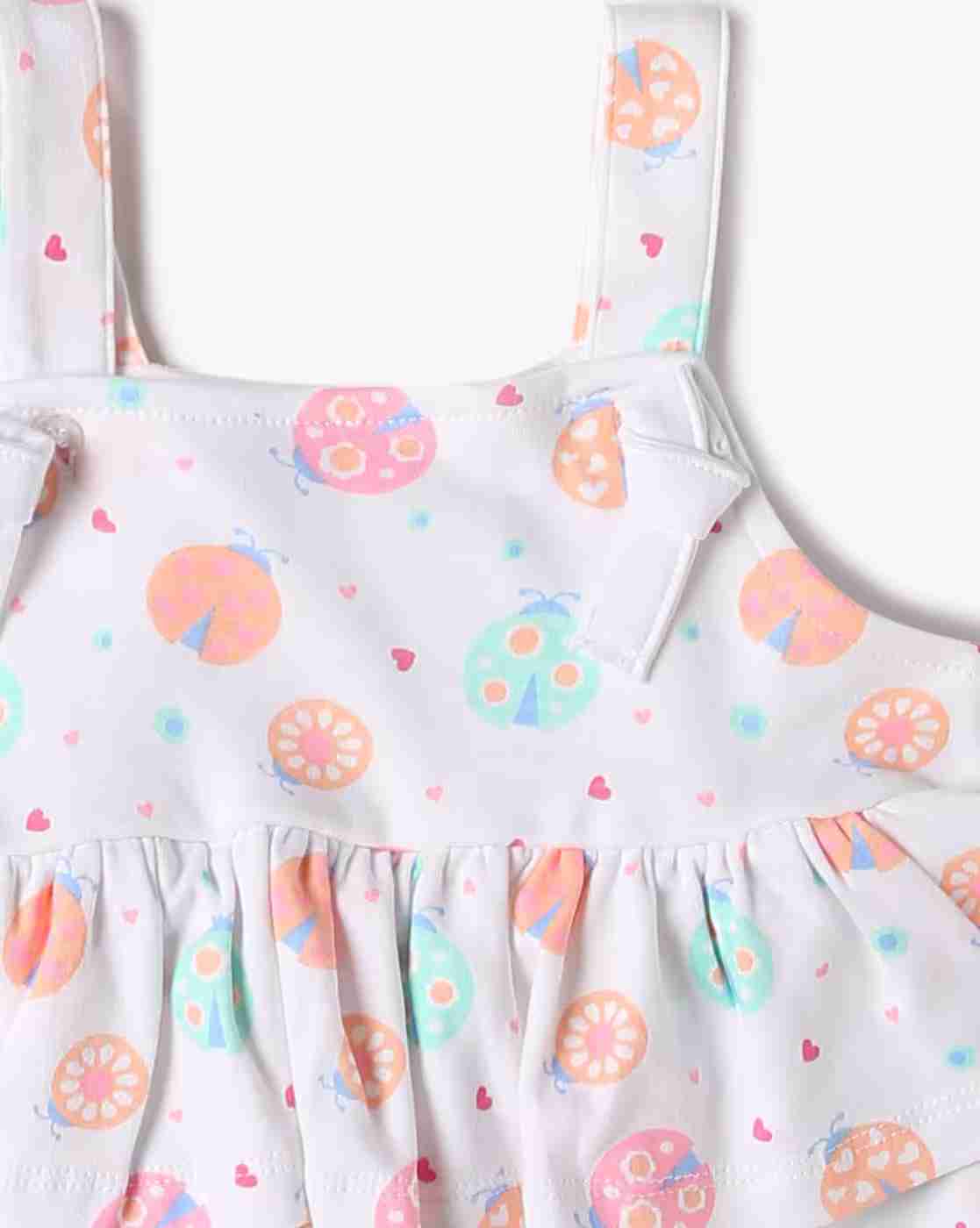 INF FRENDZ | Girls Floral Print Cotton Fit & Flare Dress with Top|5