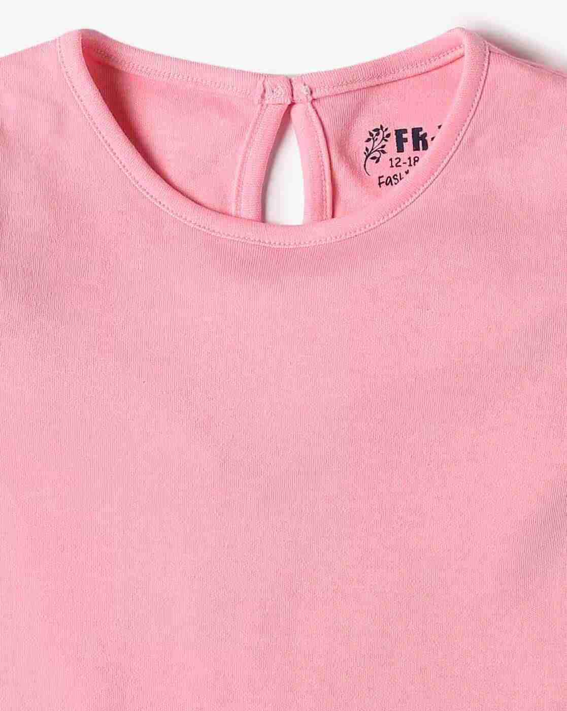 INF FRENDZ | Girls Floral Print Cotton Fit & Flare Dress with Top|6