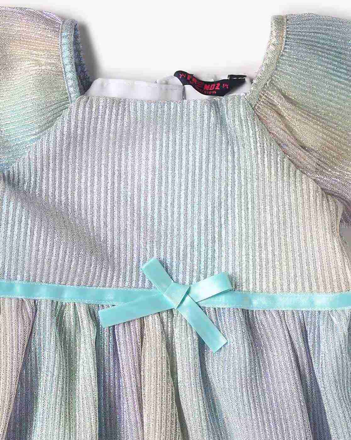INF FRENDZ | Girls Ombre-Dyed Fit & Flare Dress|2