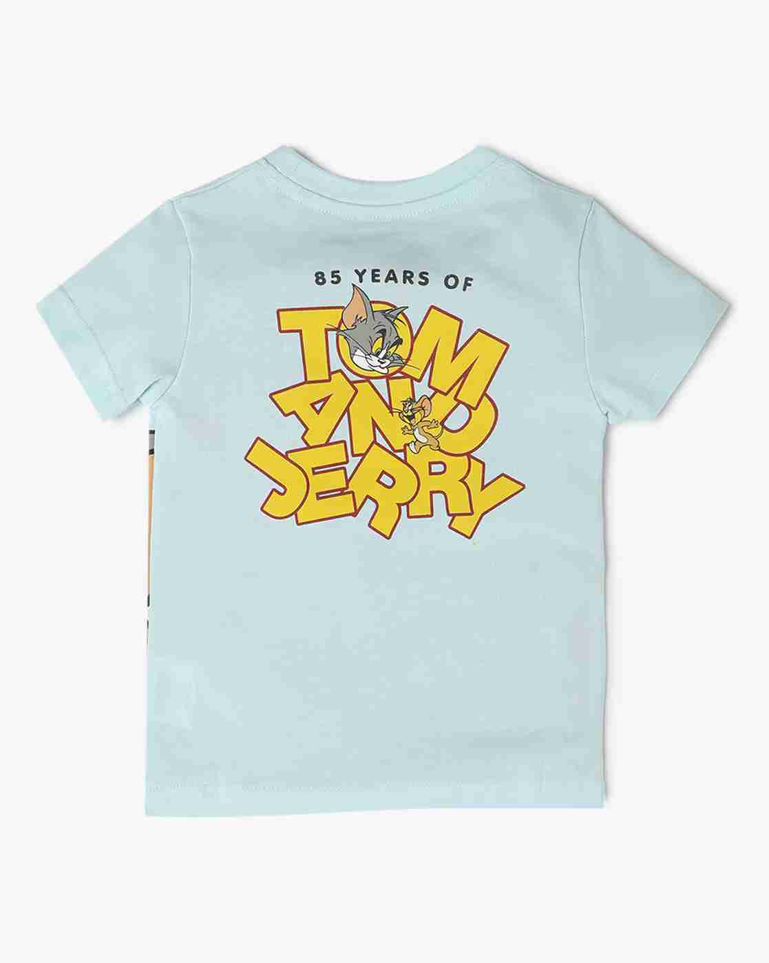 INF FRENDZ | Boys Tom & Jerry Print Cotton Round-Neck T-Shirt|1