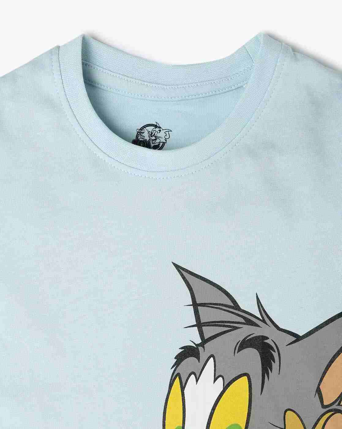 INF FRENDZ | Boys Tom & Jerry Print Cotton Round-Neck T-Shirt|2