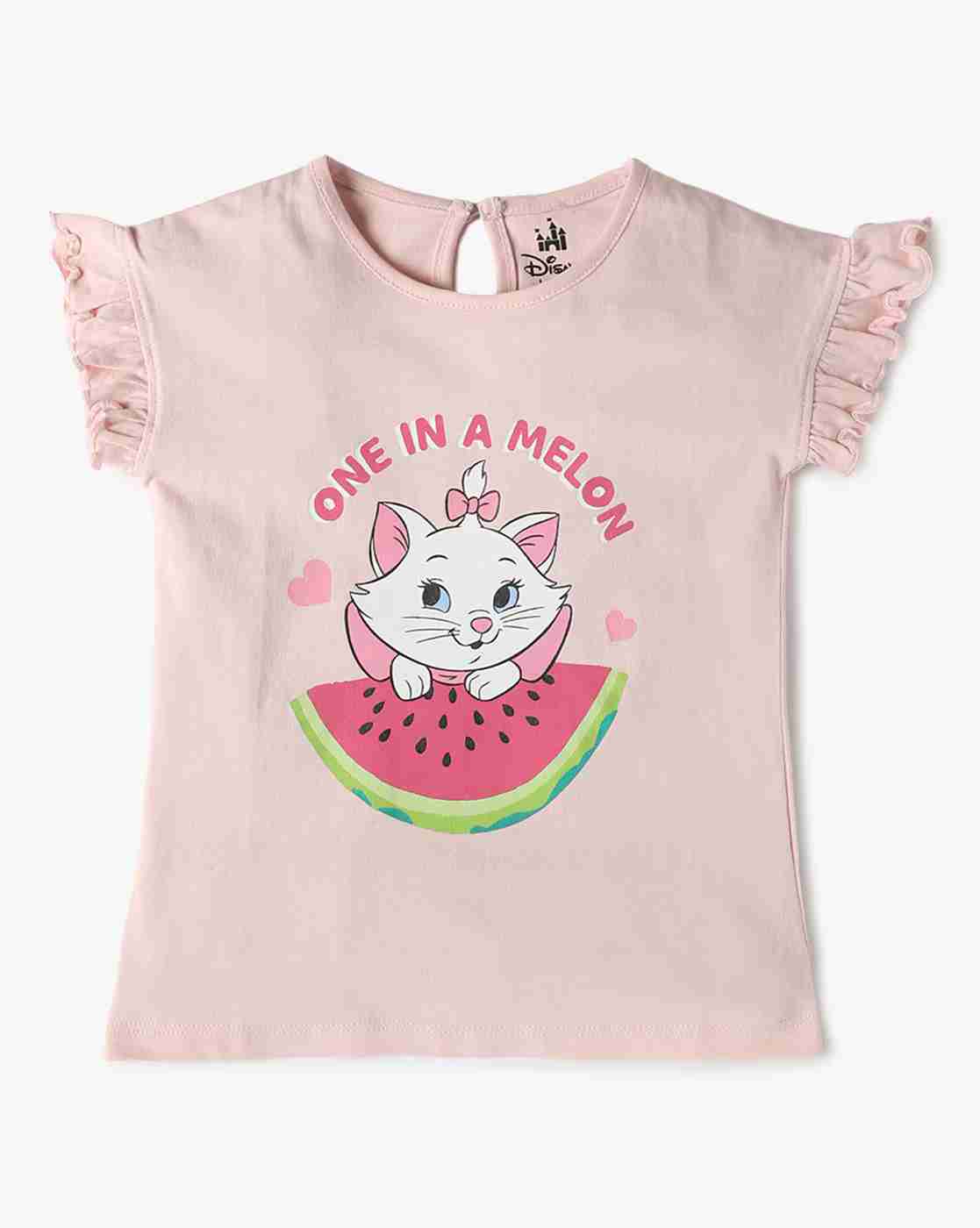 INF FRENDZ | Girls Print Printed Regular Fit Round-Neck T-Shirt|0