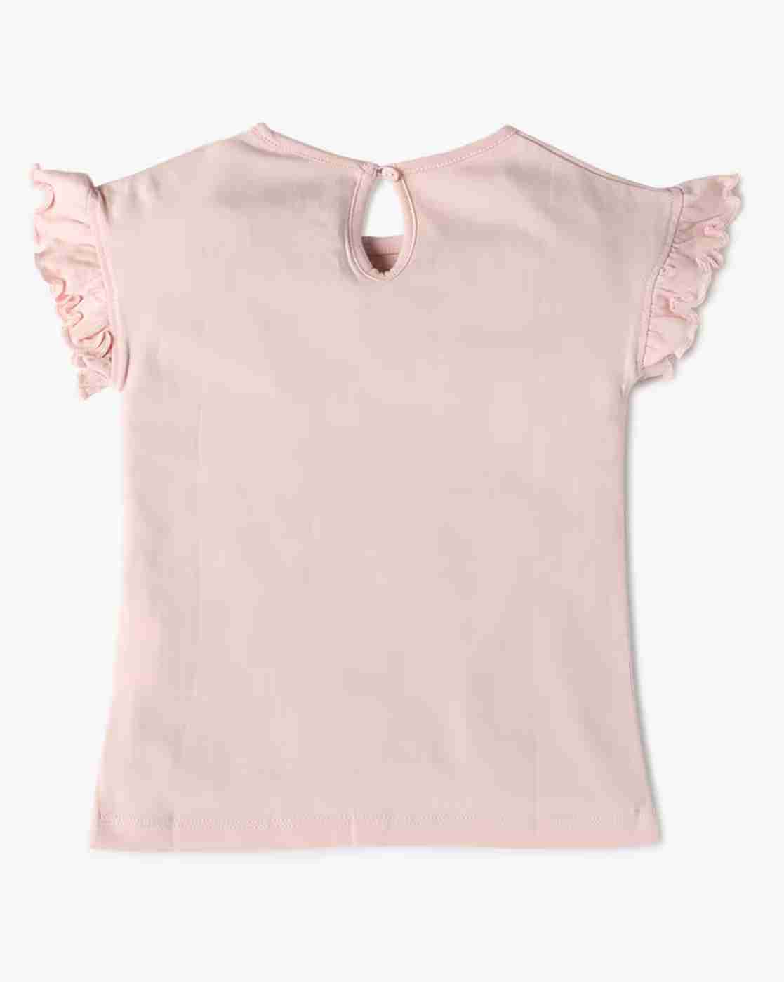 INF FRENDZ | Girls Print Printed Regular Fit Round-Neck T-Shirt|1