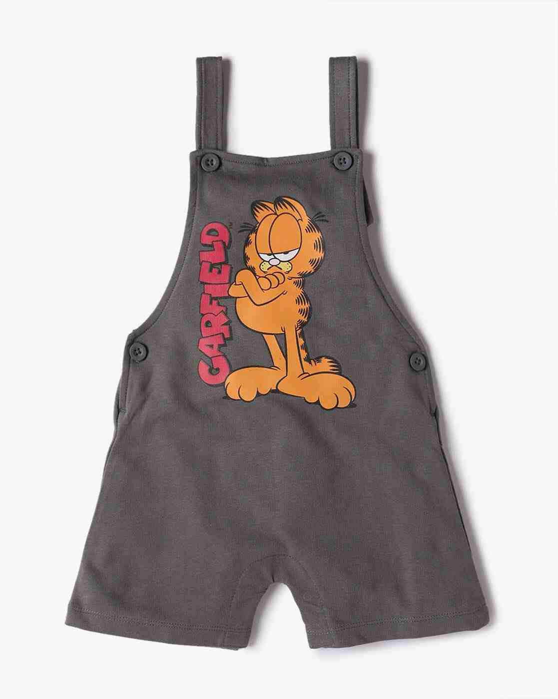 INF FRENDZ | Boys Garfield Print Dungaree with T-Shirt|3