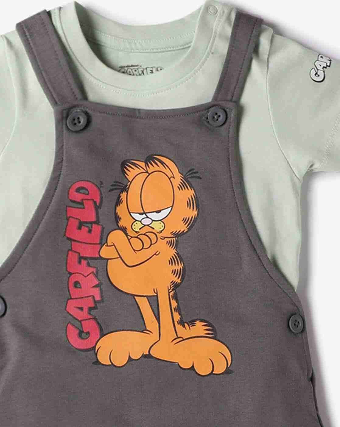 INF FRENDZ | Boys Garfield Print Dungaree with T-Shirt|7