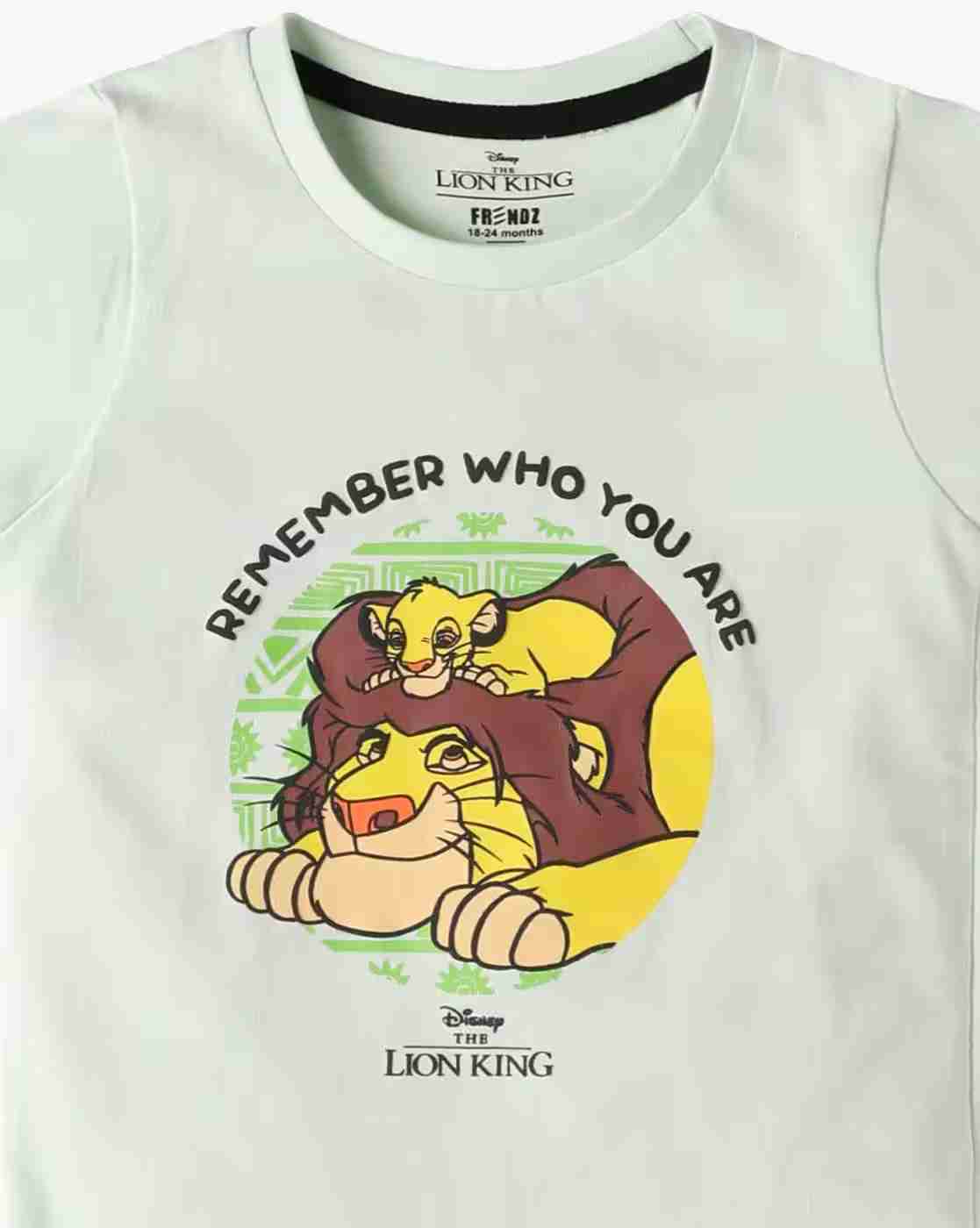 INF FRENDZ | Boys The Lion King Print Regular Fit Round-Neck T-Shirt|2