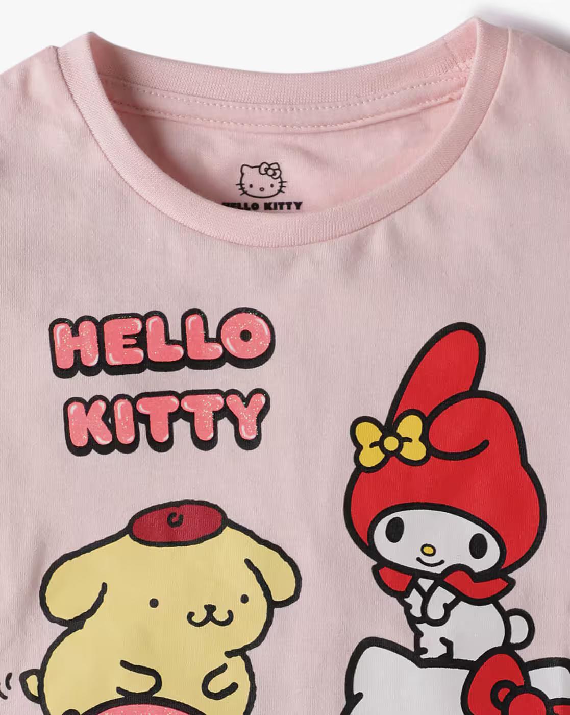 INF FRENDZ | Girls TG Hello Kitty Regular Fit Round-Neck T-Shirt|2