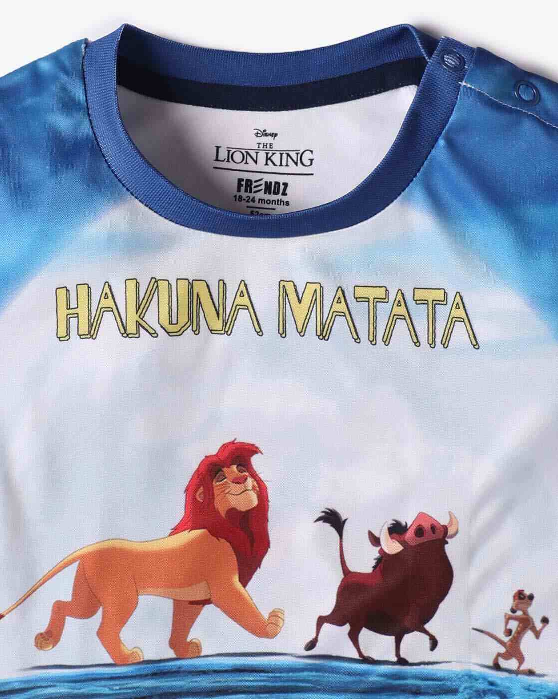 INF FRENDZ | Boys Hakuna Matata Print Regular Fit Round-Neck T-Shirt|2