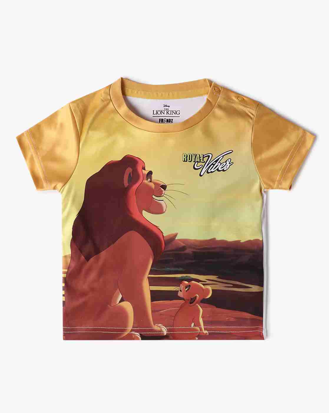 INF FRENDZ | Boys Lion King Print Regular Fit Round-Neck T-Shirt|0