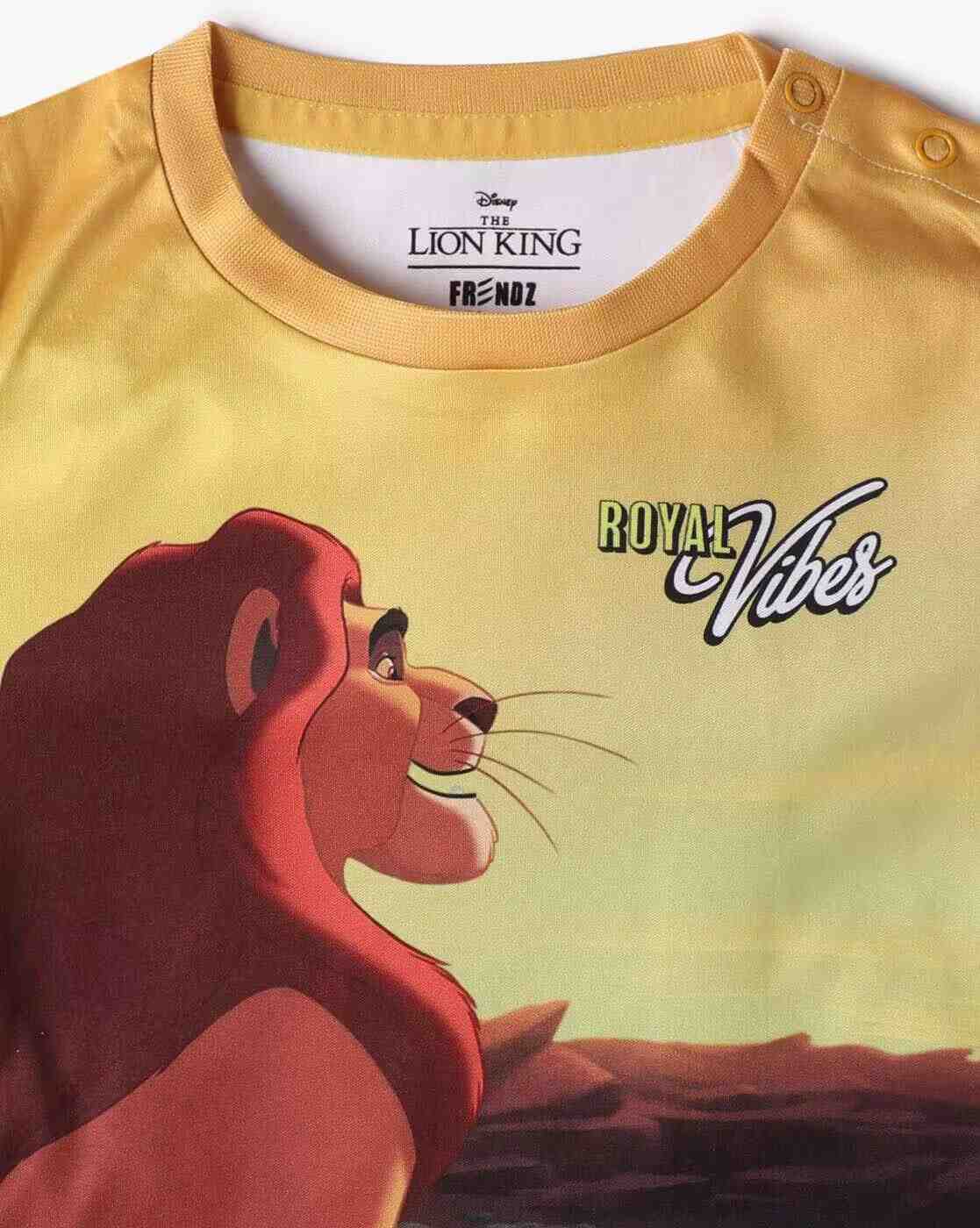 INF FRENDZ | Boys Lion King Print Regular Fit Round-Neck T-Shirt|2