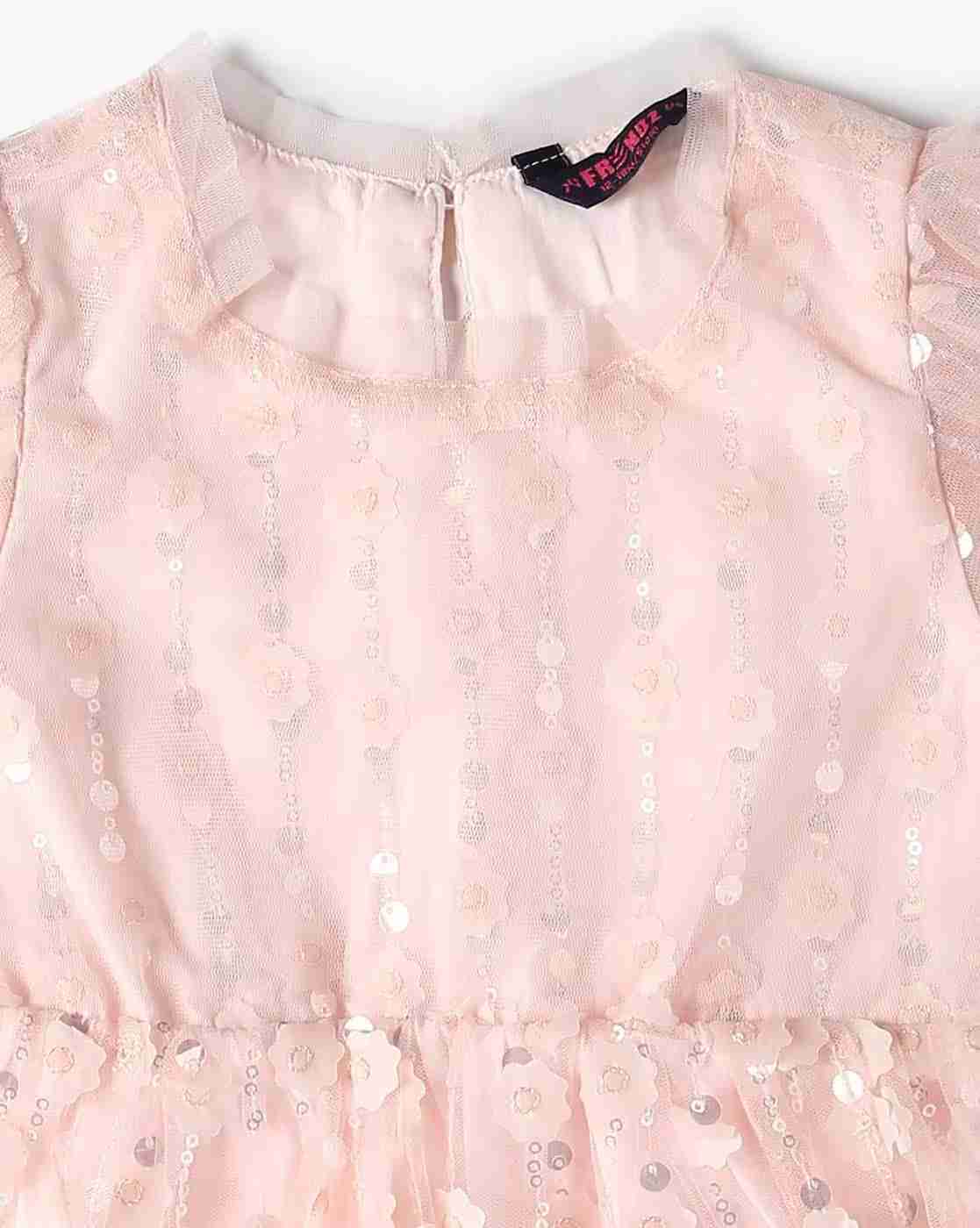 INF FRENDZ | Girls Embellished Fit & Flare Dress|2