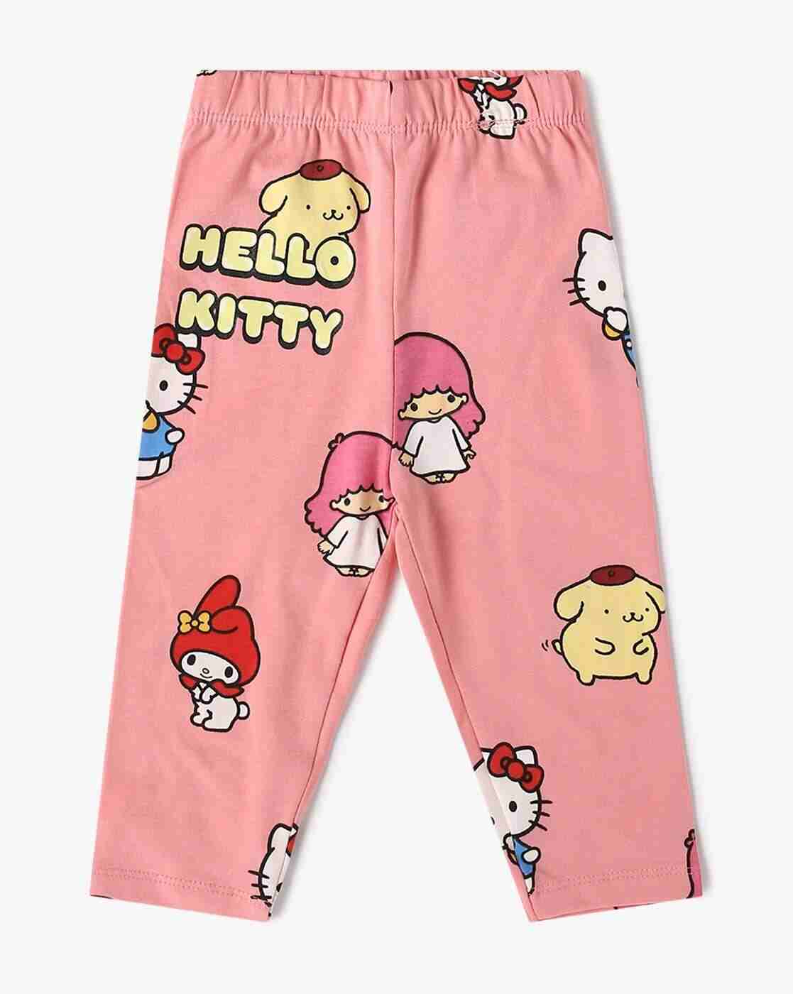 INF FRENDZ | Girls Hello Kitty Print Regular Fit Leggings|0