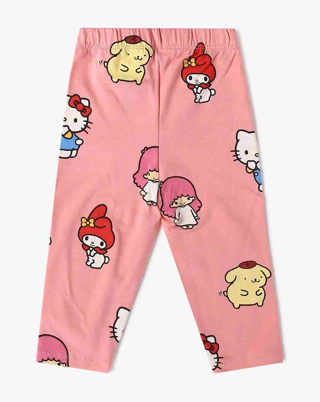 INF FRENDZ | Girls Hello Kitty Print Regular Fit Leggings|1