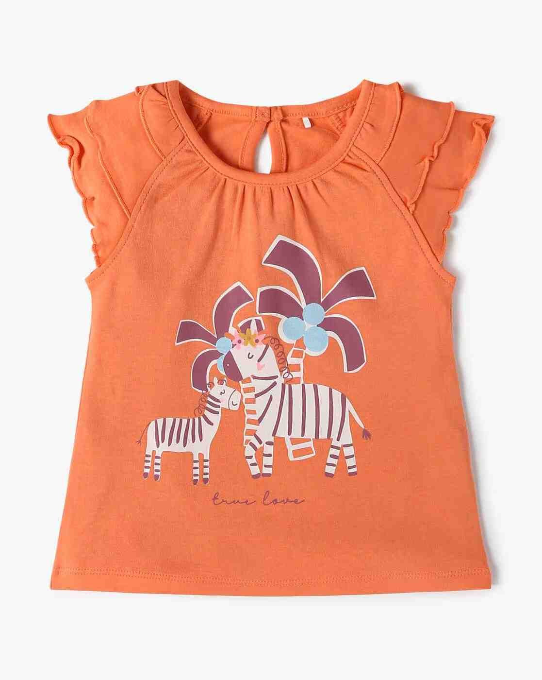 INF FRENDZ | Girls Pack of 3 Printed Relaxed Fit Round-Neck T-Shirts