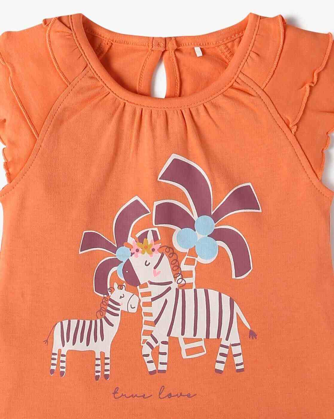 INF FRENDZ | Girls Pack of 3 Printed Relaxed Fit Round-Neck T-Shirts|5