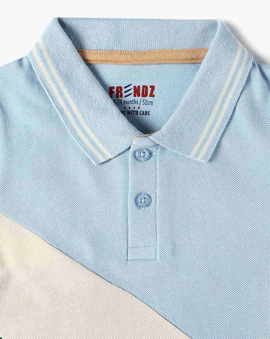 Boys Colourblock Relaxed Fit Polo T-Shirt - INF FRENDZ