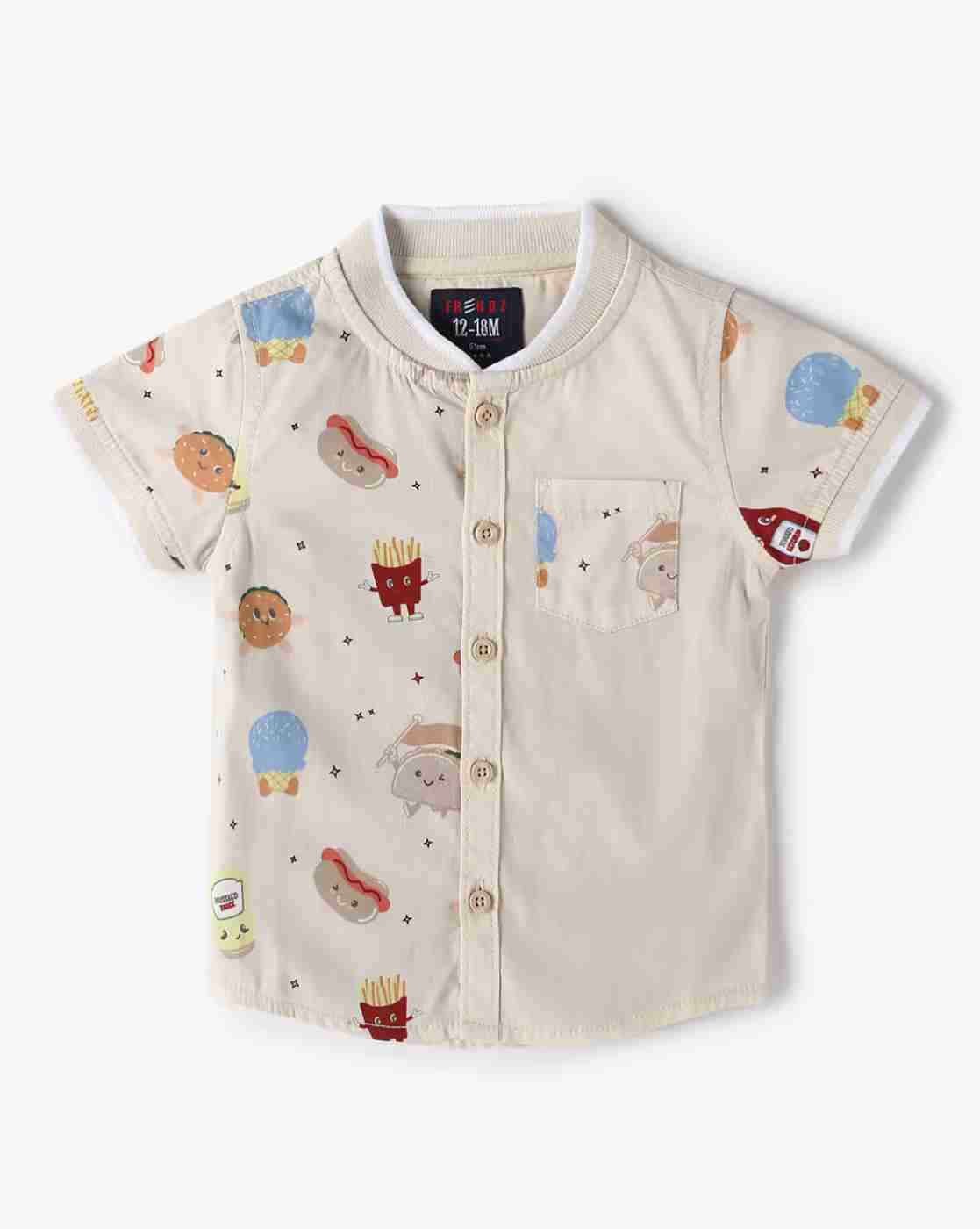 INF FRENDZ | Boys All-Over Print Regular Fit Shirt with Patch Pocket|0