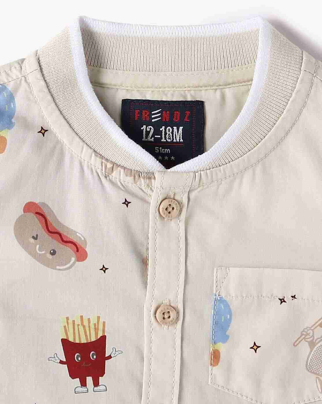INF FRENDZ | Boys All-Over Print Regular Fit Shirt with Patch Pocket|2