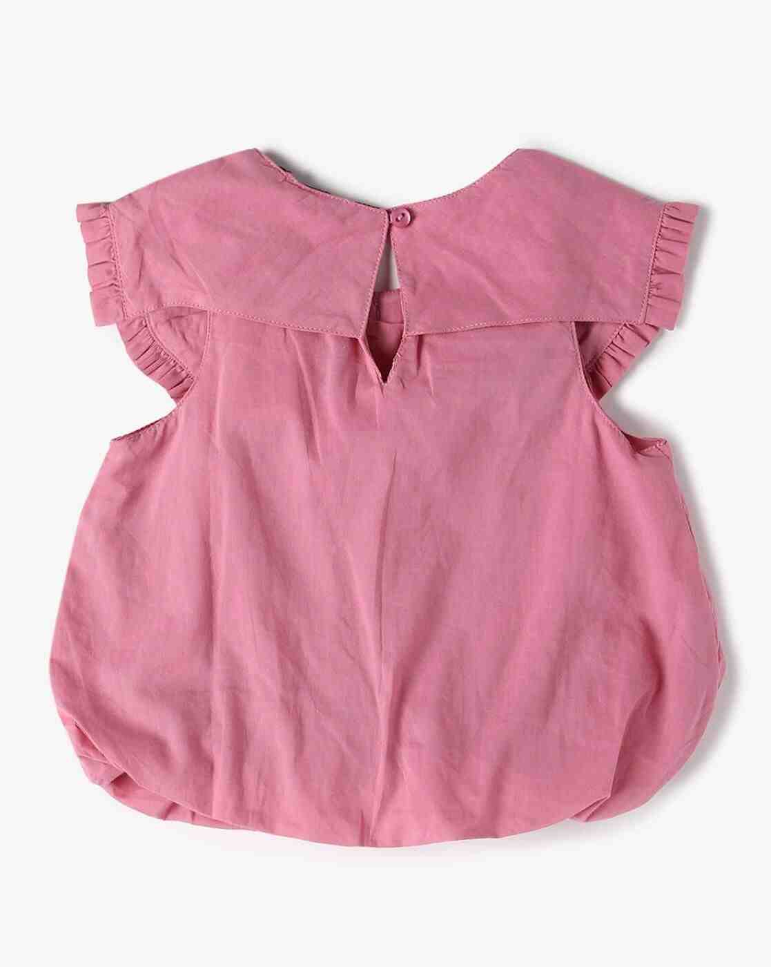 INF FRENDZ | Girls Embroidered Round-Neck Top