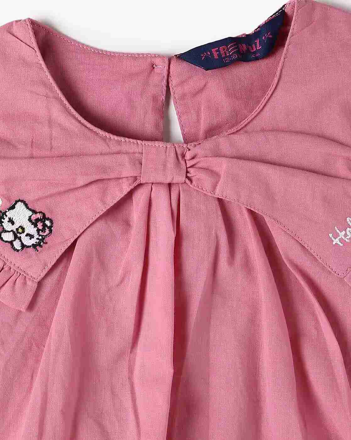 INF FRENDZ | Girls Embroidered Round-Neck Top|2