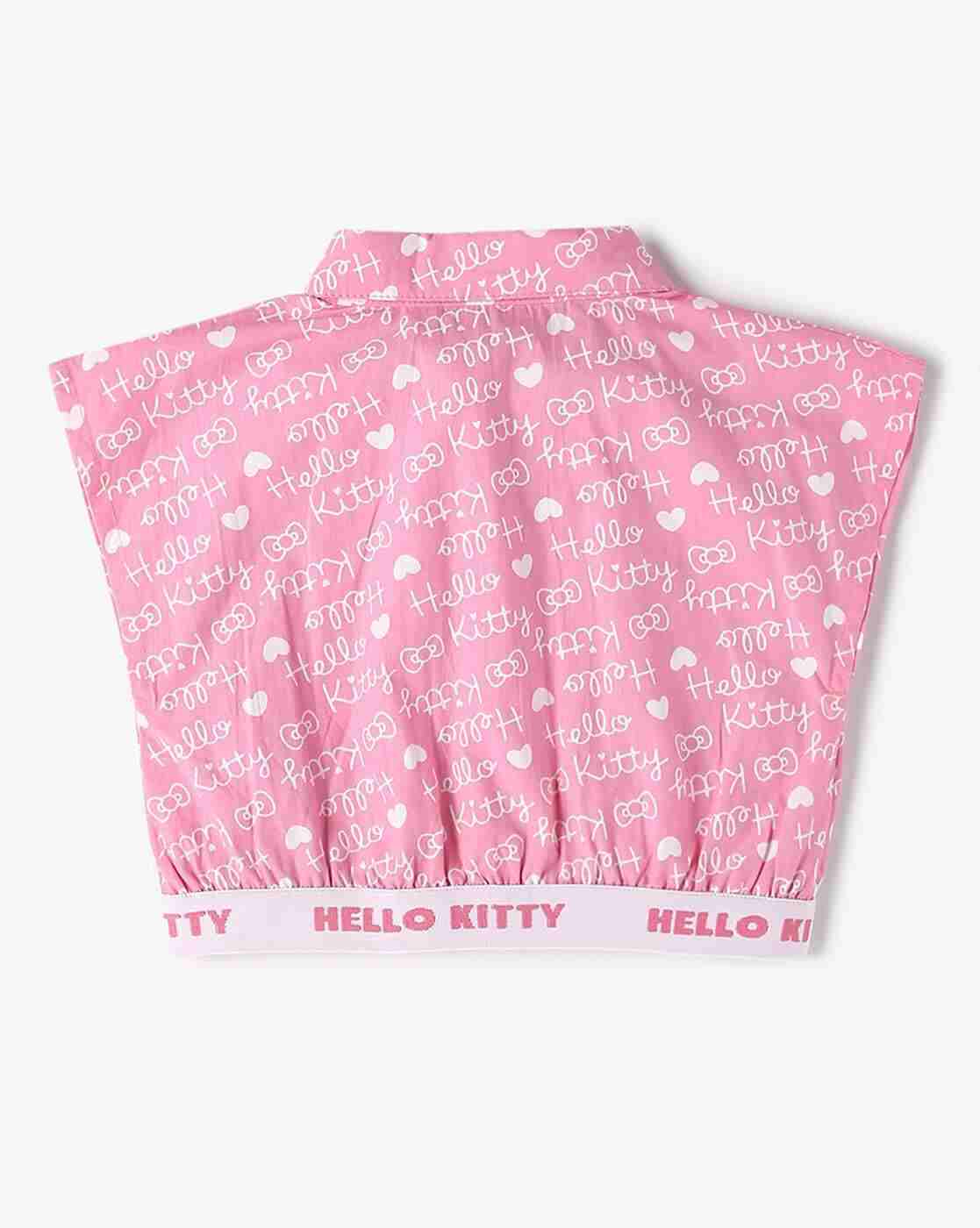 INF FRENDZ | Girls Hello Kitty Print Shirt & Skirt Set|2