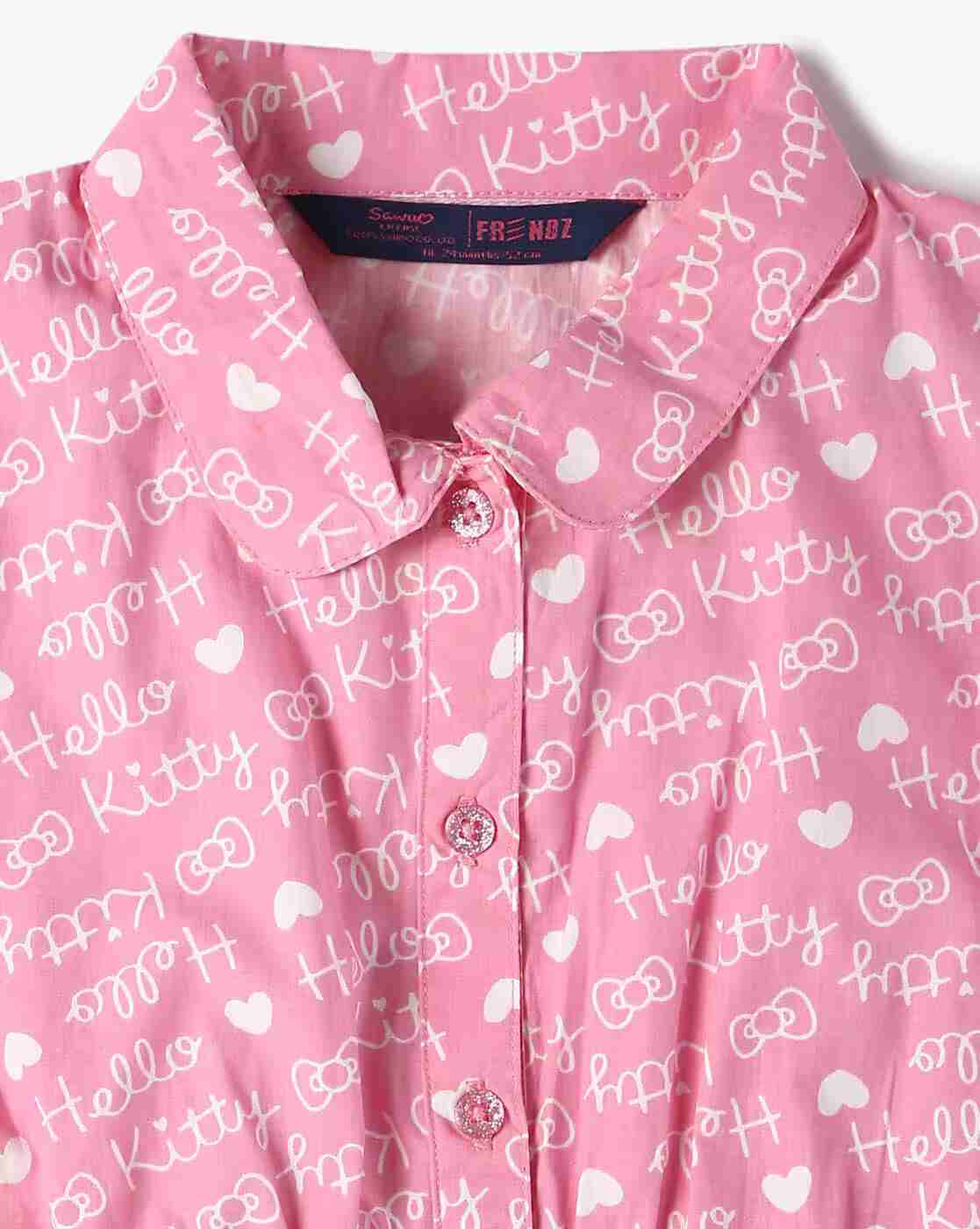 INF FRENDZ | Girls Hello Kitty Print Shirt & Skirt Set|6