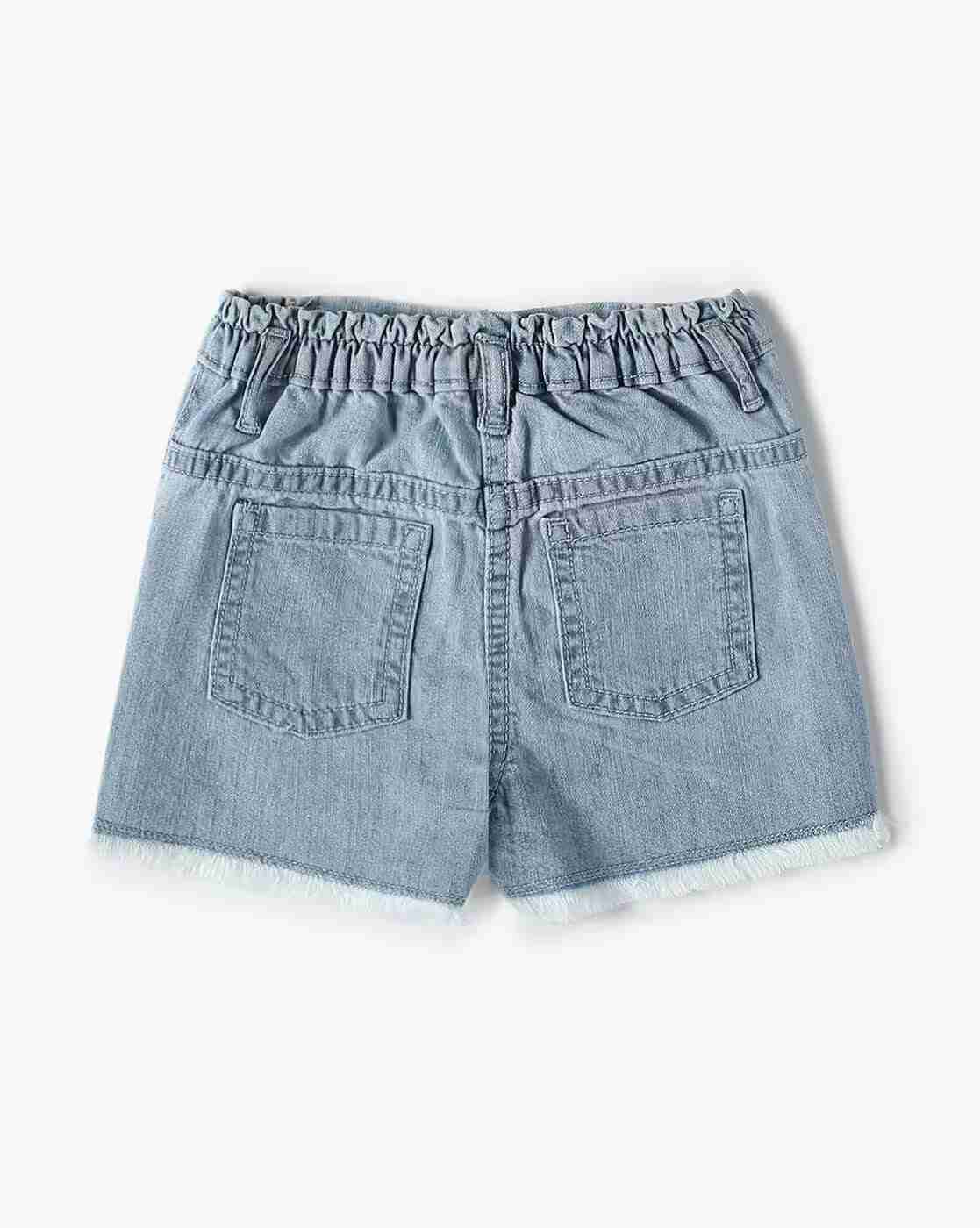 INF FRENDZ | Girls Embroidered Cotton Shorts