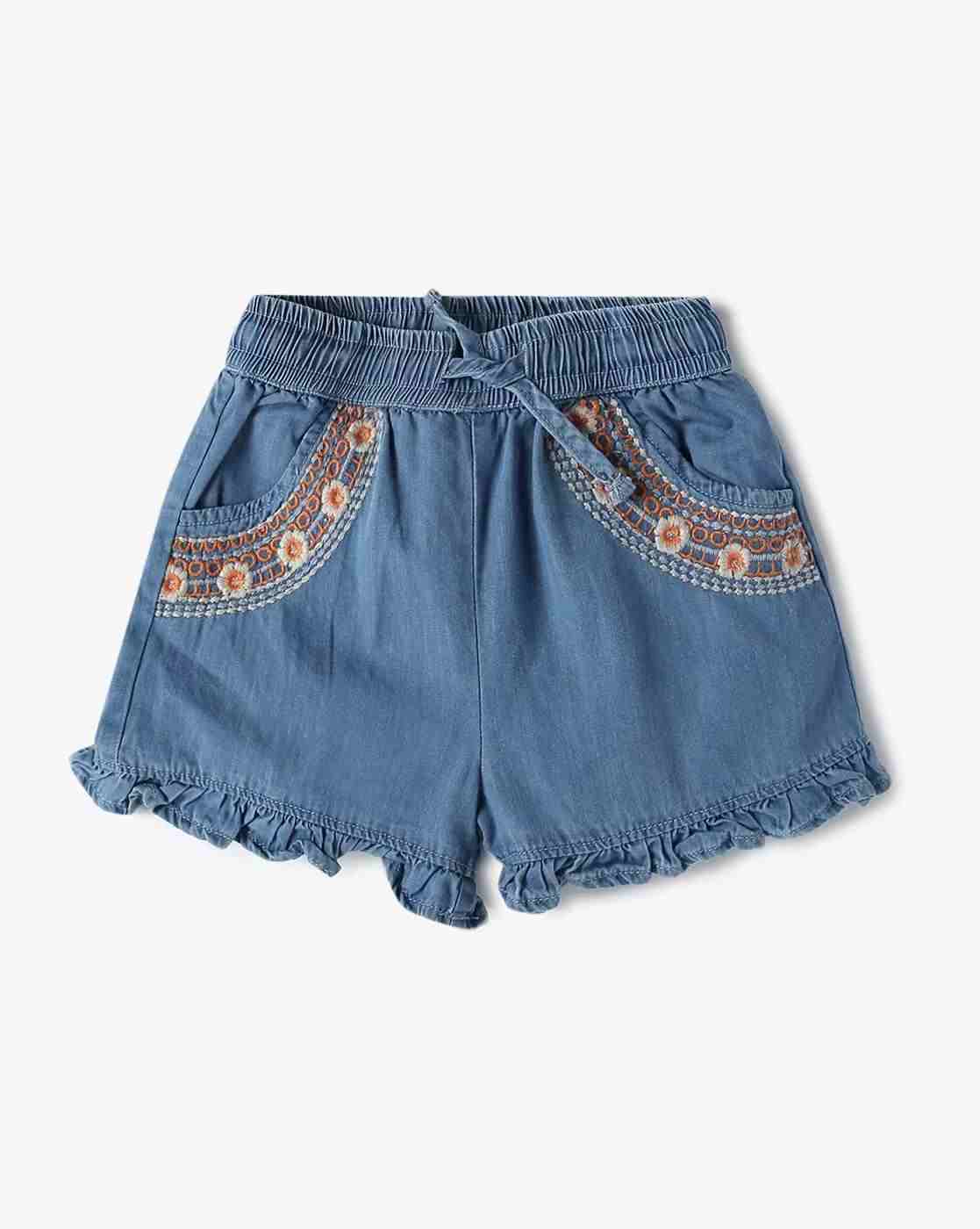 INF FRENDZ | Girls Embroidered Regular Fit Top with Shorts|3