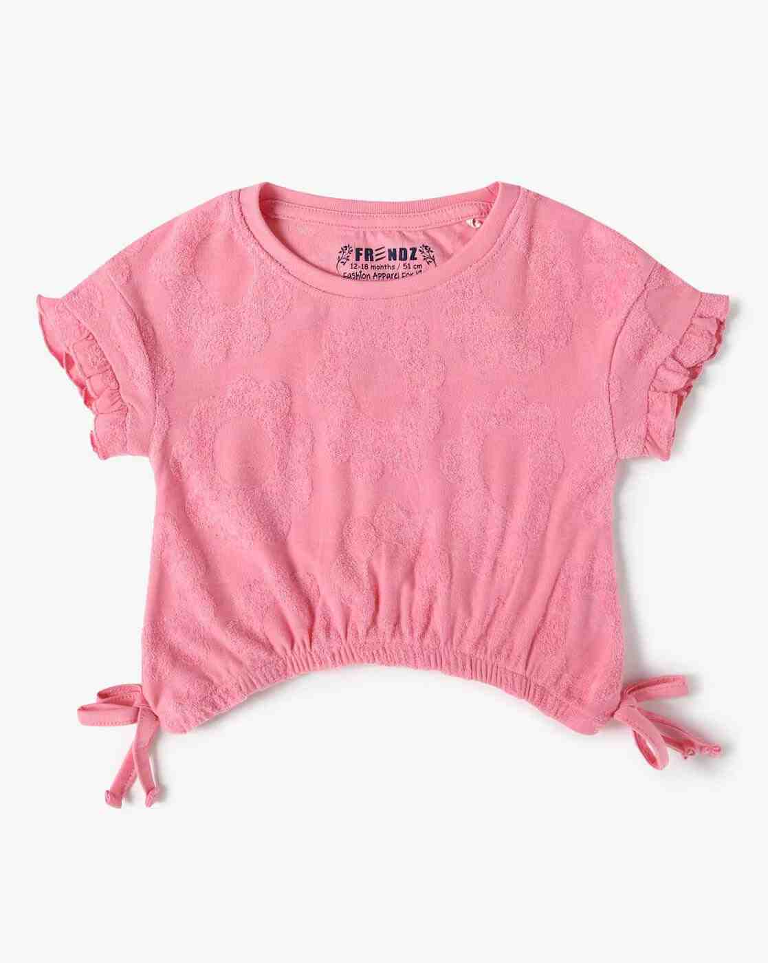 Infants Patterned Cotton Crop T-Shirt