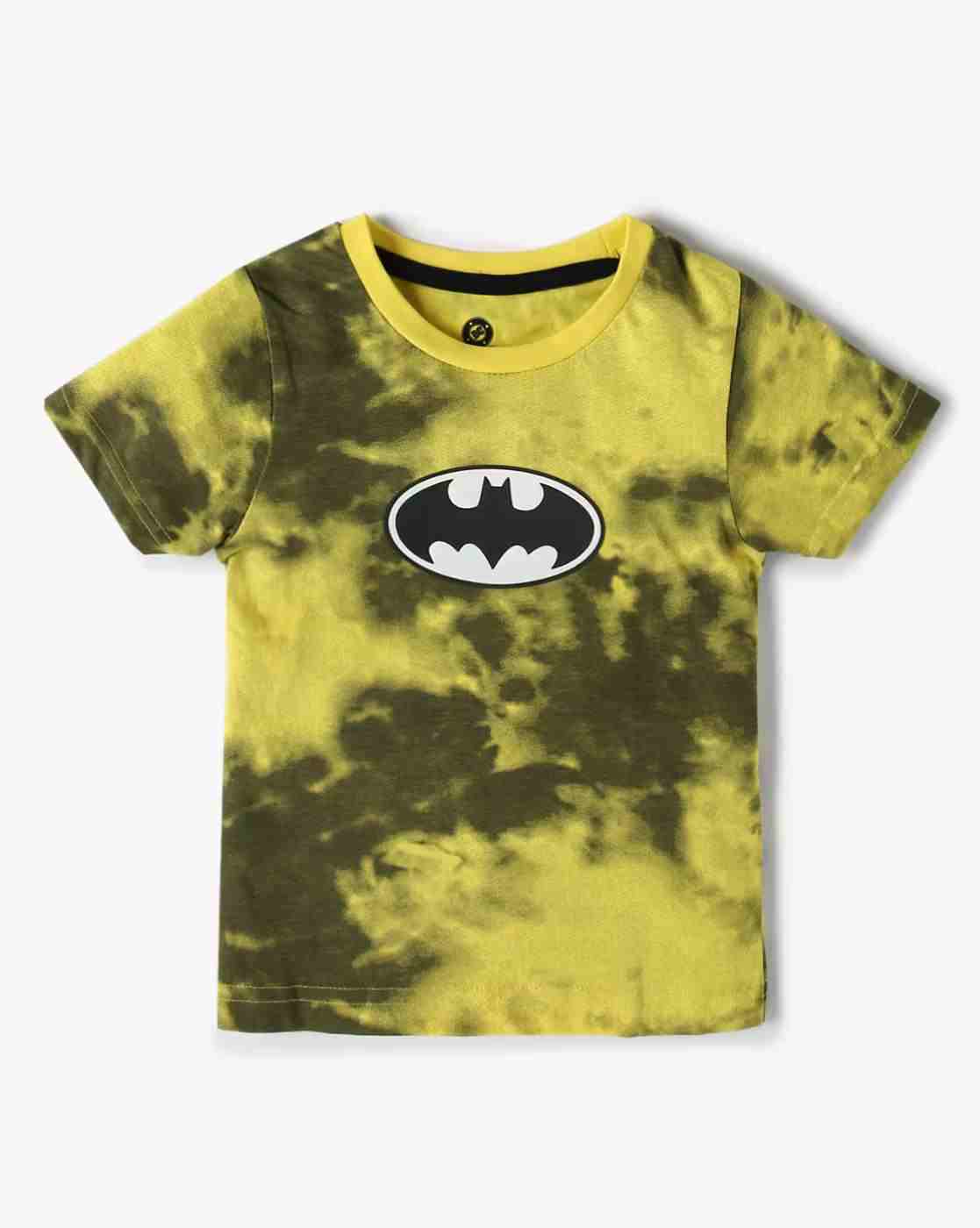 INF FRENDZ | Boys Batman Print Regular Fit Crew-Neck T-Shirt|0