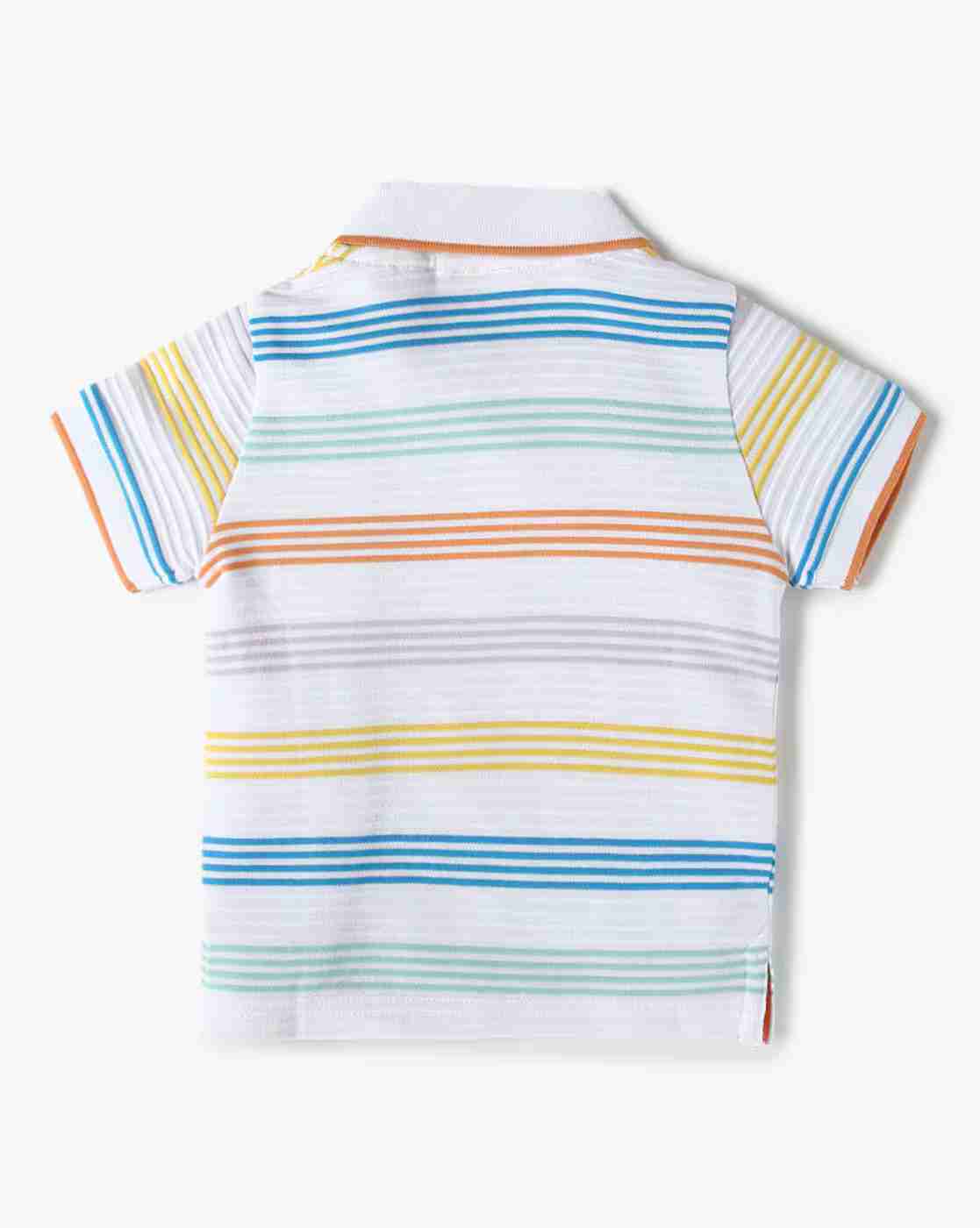 INF FRENDZ | Infants Striped Regular Fit Polo T-Shirt|1