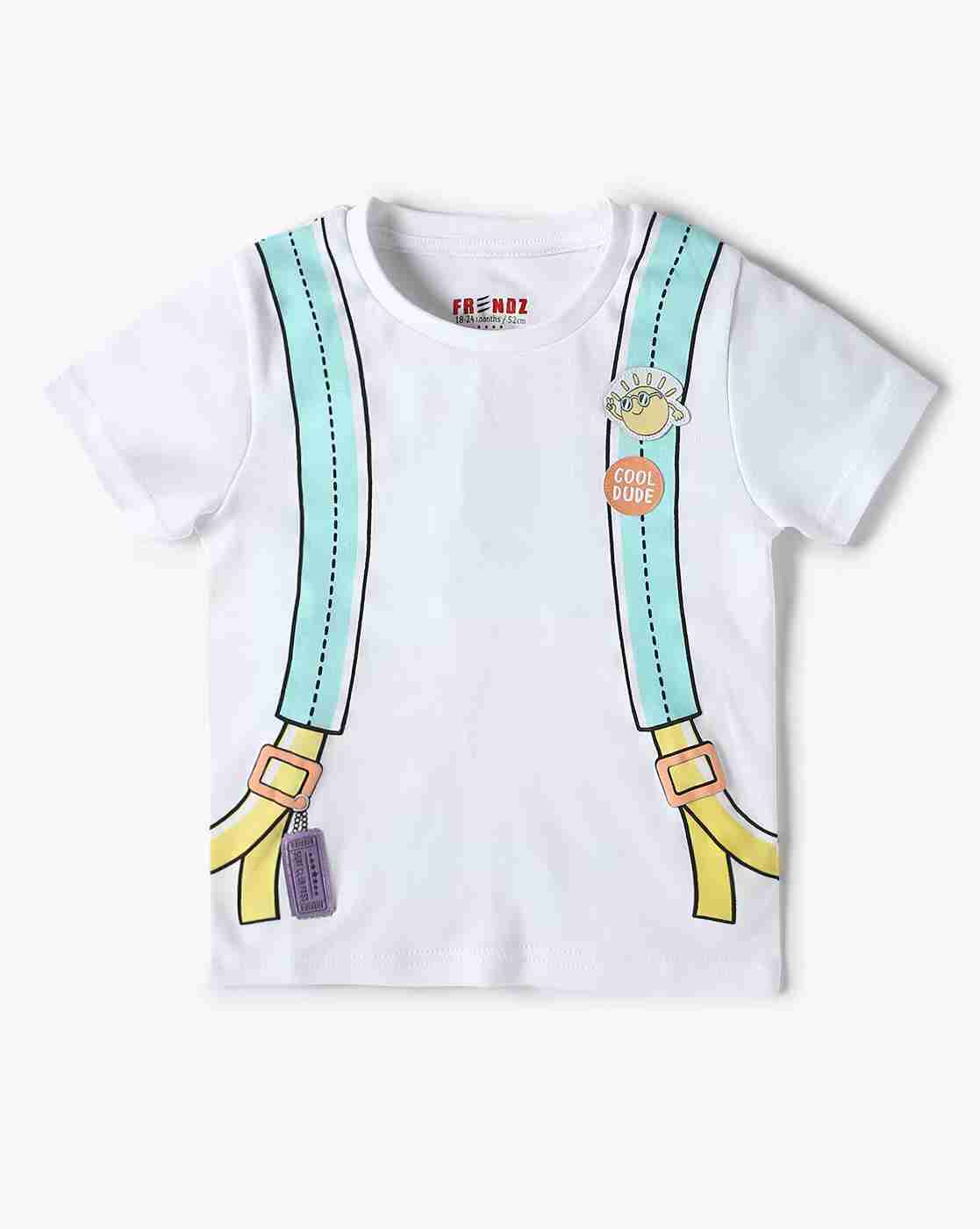 INF FRENDZ | Infants Graphic Print Regular Fit Crew-Neck T-Shirt|0
