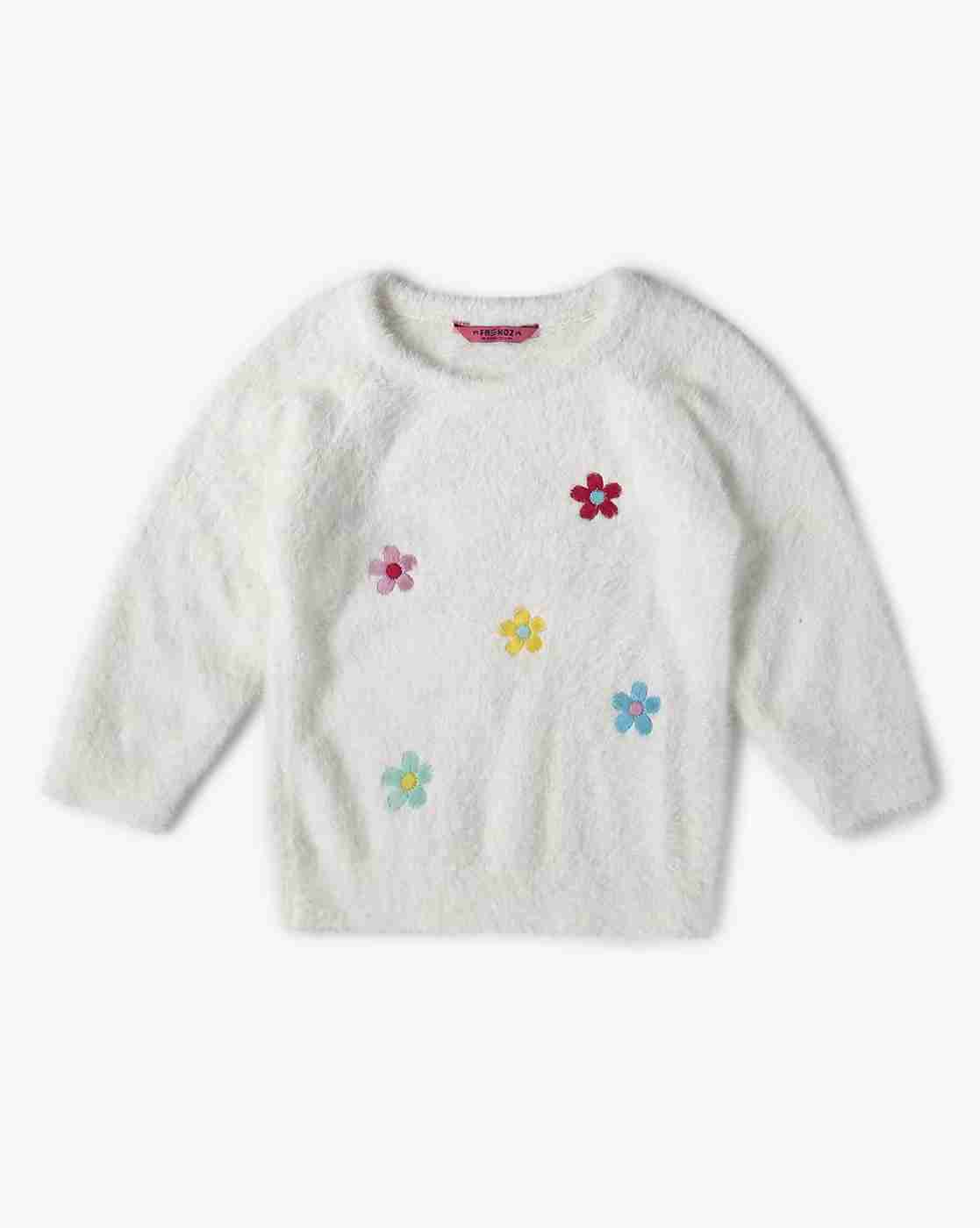 INF FRENDZ | Infants Faux-Fur Round-Neck Sweater|0