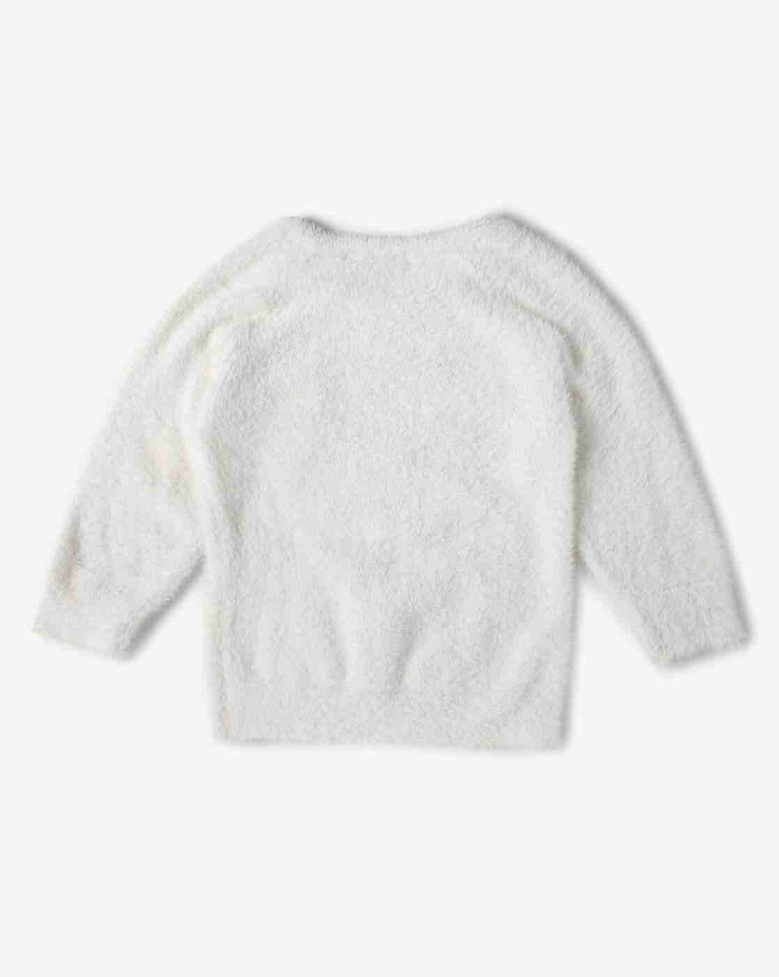 INF FRENDZ | Infants Faux-Fur Round-Neck Sweater|1
