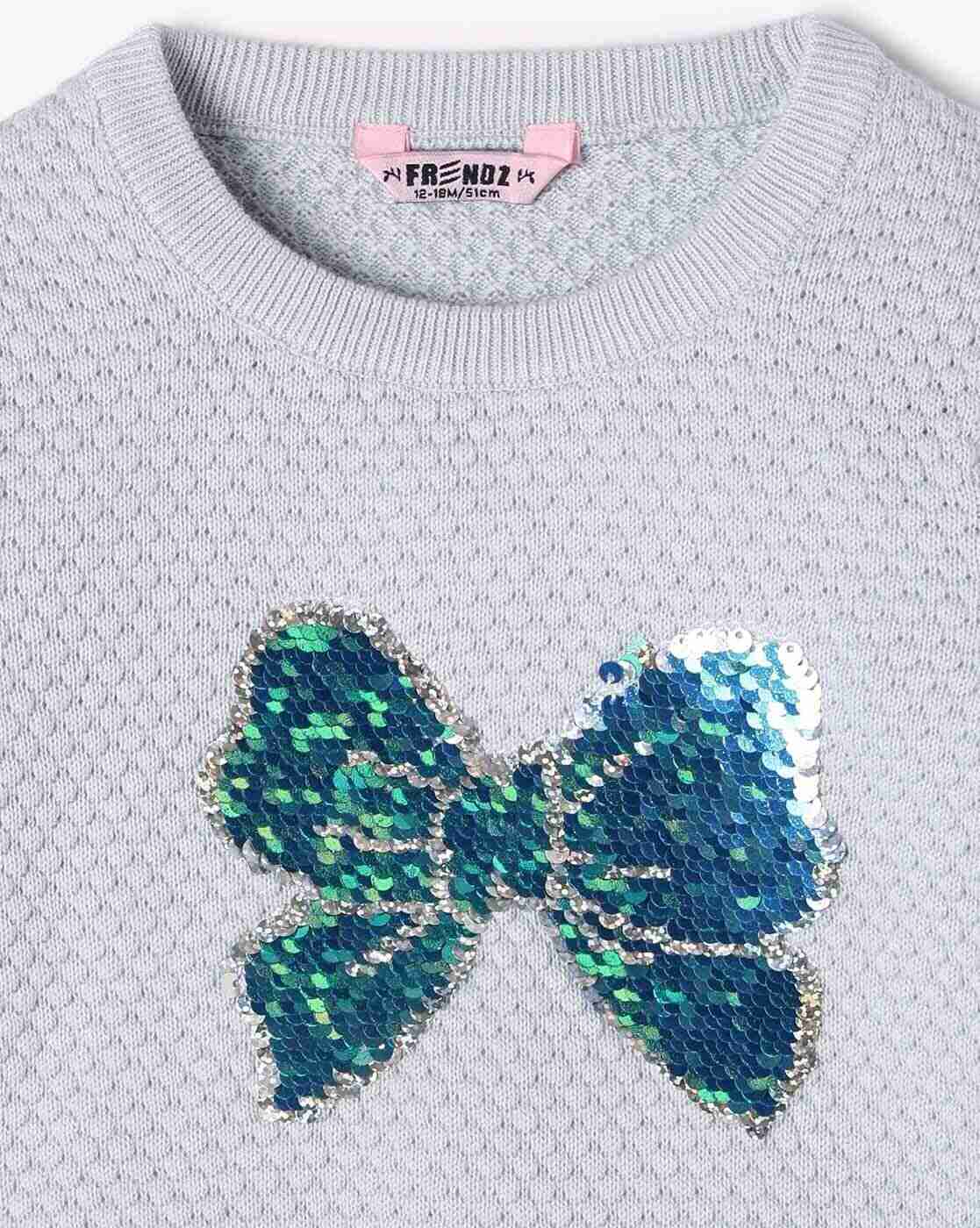 INF FRENDZ | Infants Embellished Round-Neck Sweater|2