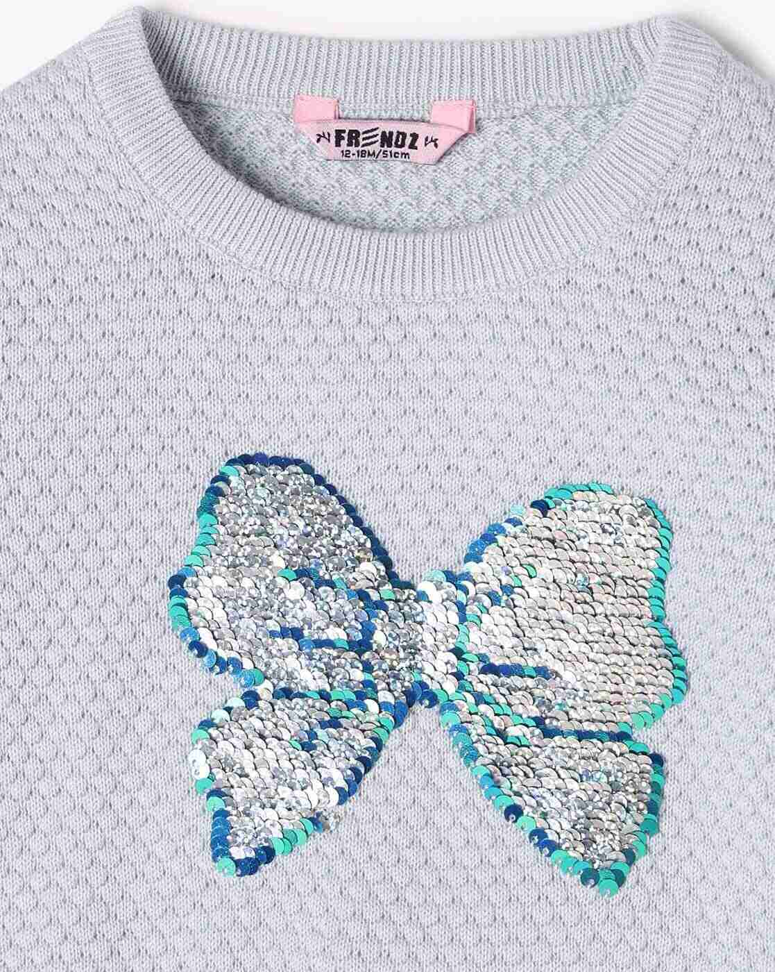 INF FRENDZ | Infants Embellished Round-Neck Sweater|3