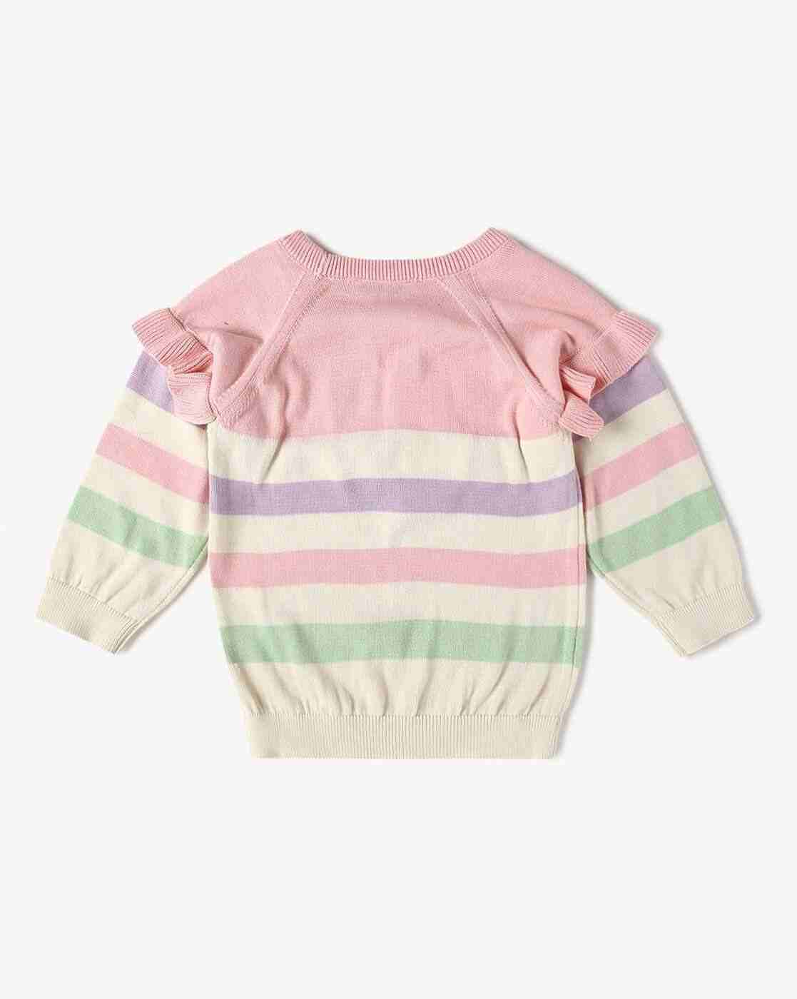 INF FRENDZ | Infants Striped Sweater with Bow|1