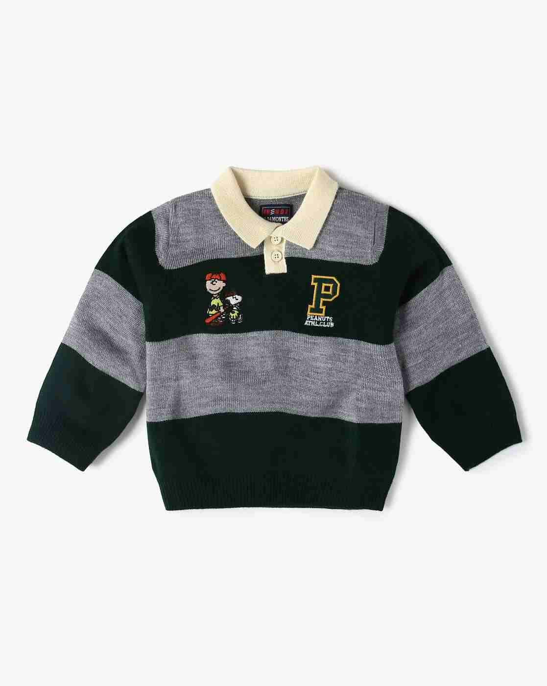 INF FRENDZ | Infants Char Peanut Polo Sweater|0